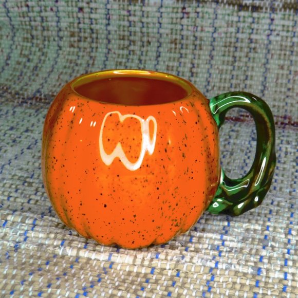 Ceramic Pumpkin Coffee Mug Cup - Picture 1 of 6